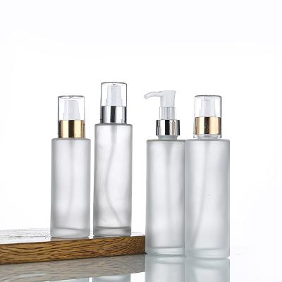 China Shampoo Bottle Shower Gel Body Lotion Glass Bottle 100ml Cosmetic Large Capacity Press Pump Lotion Bottle for sale