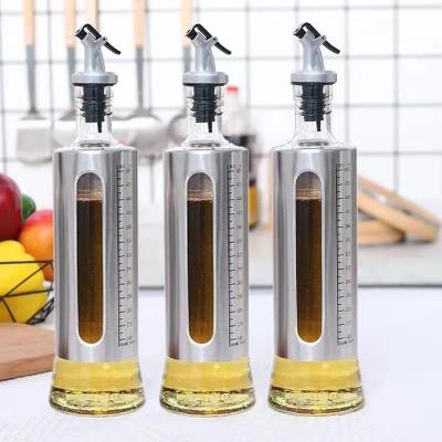 China Sustainable 200ml300ml500mlOil Bottle Kitchen Dressing Dispenser With Graduated Capacity for sale