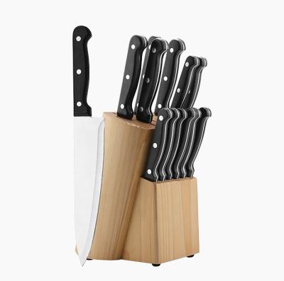 China Wholesale High Quality Eco-friendly 13pcs Stainless Steel Kitchen Knife Set With Knife Block for sale