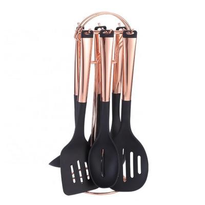 China 6Pcs Durable Kitchen Cookware Nylon Spatulas And Spoons For Cookware Set Nonstick Copper for sale