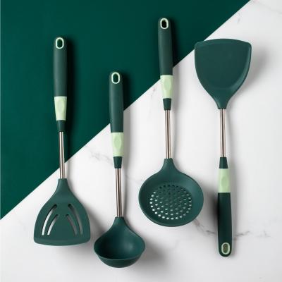 China NEW Style 4pcs Dishwasher Safe Silicone Cooking Sustainable Heat Resistant Kitchen Utensils Set for sale