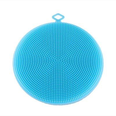 China New Kitchen Tools Viable Soft Silicone Scrubber Sponge Washable Silicone Dish Cleaning Brush for sale