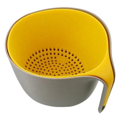 China Multifunctional Bowl Viable Plastic Folding Colander Washing Basket Strainer Sink Fruit And Vegetable Drainer Colander for sale