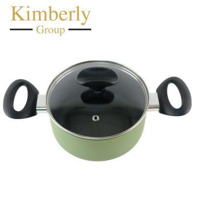 China Sustainable 3 Different Size Wholesale Non Stick Cooking Pot Set Stock Pot For Soup for sale