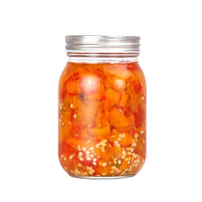 China Fangyuan Food Jam Glass Jars Yellow Peach Can Seal Food Storage Jar Jar Pickles Bottles for sale