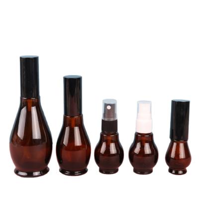 China Tan Bottle Squash Cosmetic Fine Clear Single Packing Spray Bottle Cosmetics for sale