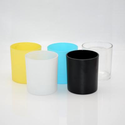 China High Quality Home Decoration Durable Using Various Transparent Glass Candle Cup for sale