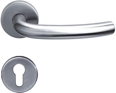 China Entrance Door Stainless Steel Lever Door Handles Anti Corrosive 135x19x1.0 mm for sale