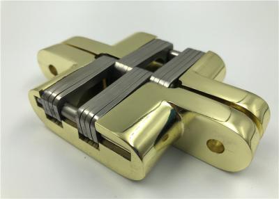 China Gold Plated SOSS Hidden Hinges , Zinc Alloy Concealed Gate Hinges 25kg Loading for sale