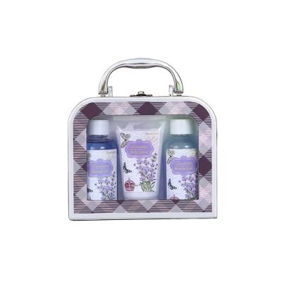 China Custom Family Jewelry Box Lavender Shower Gel Beauty Care Gift Packaging Set for sale