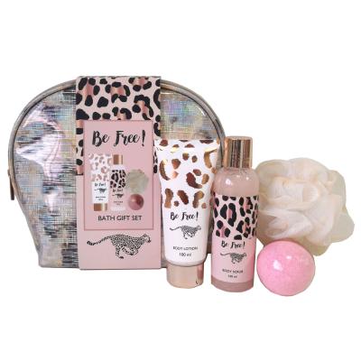 China Bath & Body Care Bath & Body Care Luxury PU Travel Cosmetic Bag Packing Moisturizing Body Bath Spa Gift Set for sale