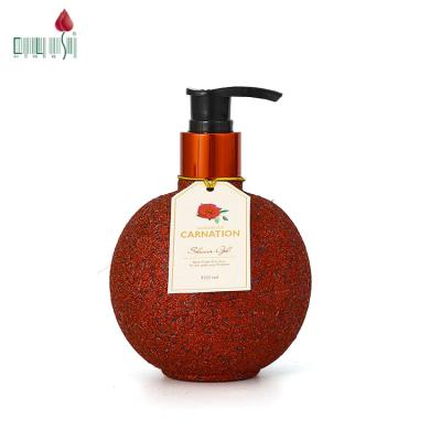 China Moisturizing Moisturizing High Quality Carnation Perfume 350ml Body Wash Bath Glitter Gel for sale