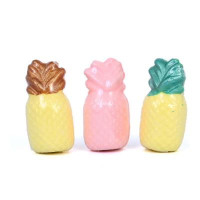 China Organic Pineapple Shaped Shower Gel Essential Oil Kids Bath Fizzy Bomb for sale