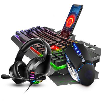 China Desktop Vintage Bare Skeleton Waterproof Gaming Keyboard and Mouse Set Keyboard RGB Backlight Computer Gaming Keyboard Cable Mechanical Mouse for sale