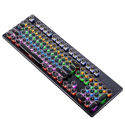 China 104 True USB RGB Steampunk Keyboard Gaming Key Cable Mechanical Keyboard Yes for sale