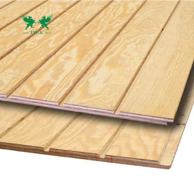 China Good Price Contemporary V Groove Pine Plywood , Slotted Pine Plywood For Decoration for sale