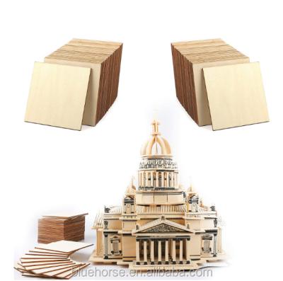 China Contemporary 920x920mm Laser Cut Basswood Plywood For 3D Plywood Puzzle Toys for sale