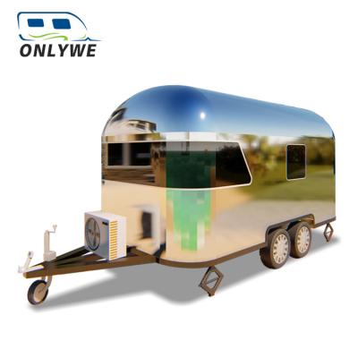 China Onlywe travel trailer aluminum roughing trailer travel trailer camping caravan for sale for sale