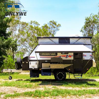 China Onlywe travel trailer rv car trailers camping travel trailer caravan off road camper trailer for sale for sale