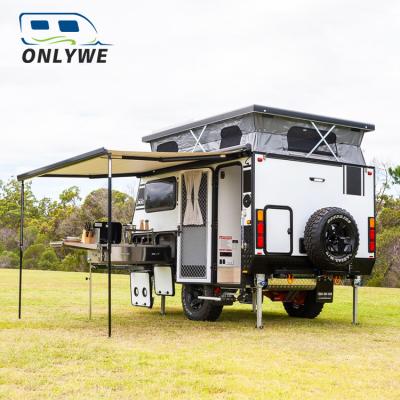 China Onlywe travel trailer off road trailer camper economical and practical off road caravan trailer rv motorhomes for sale