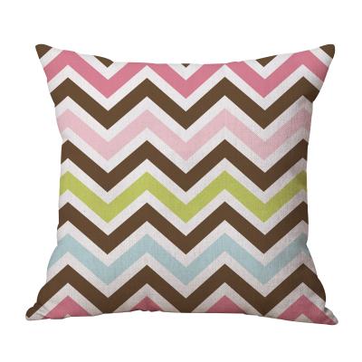 China Plain Custom Printed Pink Cushion Cover 18x18 Canvas Pillow Case for sale