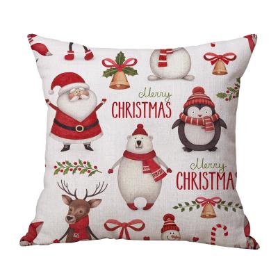 China Simple Wholesale Custom Christmas Cushion Cover Decorative Canvas Print for sale