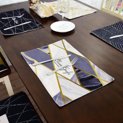 China CLASSIC factory direct cotton canvas eat rug place mat canvas dining table mat for decorative table for sale