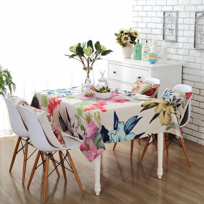 China The other factory direct flower luxury decoration cotton tablecloth runner linen tablecloth for sale