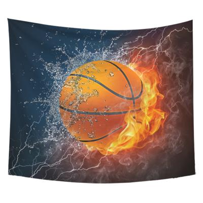 China Special Design Beautiful Customized Size Basketball Room Hanging Tapestry for sale