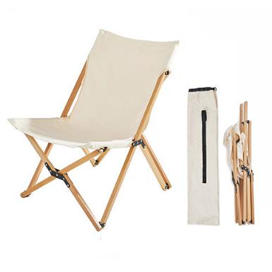 China Compact Lightweight Wooden Camping Chair Easy-Carry Outdoor Furniture for sale