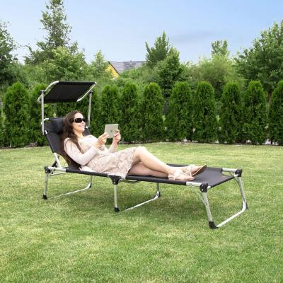 China Aluminum Alloy Folding Minimalist Portable Lightweight Beach Bed In The Sun Sofa for sale