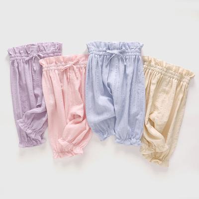 China Wholesale Summer Toddlers Solid Color Babies Ivy10013A Anti-pilling Pure Cotton Pants for sale