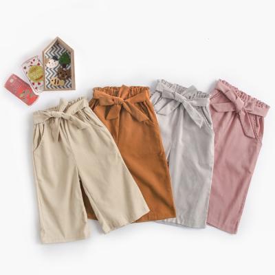 China Anti-pilling Solid Color Baby Leg Pants Summer Toddlers And Children Pure Cotton Corduroy Wide Leg Pants Ivy10053A for sale