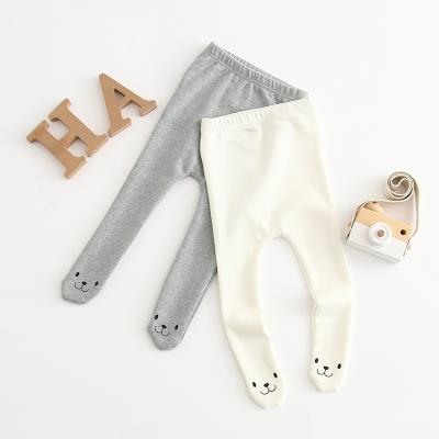 China Ivy90156H Baby Anti-static Cute 100% Cotton Tights Soft-touched Pantyhose Cartoon Design Toddlers Leg Warmers for sale