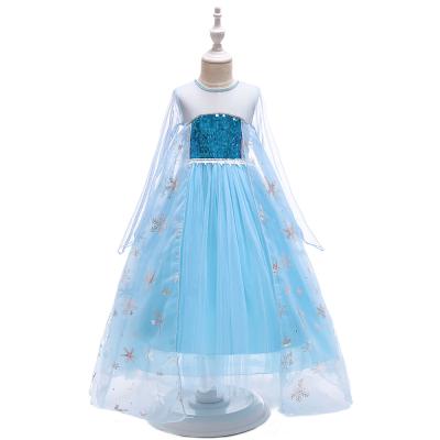 China Hot Selling Ivy10492A Girls Frozen Dress Girls Elsa Frozen Dress Hot Sale Movie Costume Dress Kids Dress In Frozen for sale