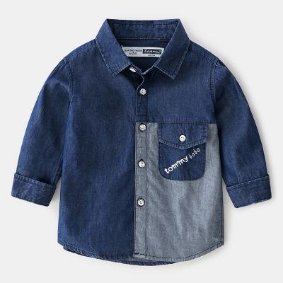 China Ivy70054B Fashion Breathable European Children Autumn And Spring Casual Cotton Shirt Gentleman's Shirts Drop Shirts for sale