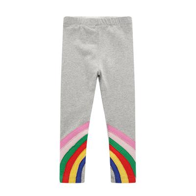 China Ivy10143G Rainbow Design Kids Girls Cartoon Leggings Europe Style Girls Anti-Static Tights for sale