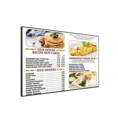 China JCVISION 55 Inch Led Panel Network Digital Signage Restaurant Digita Display Menu Board Hd Wall Mounted Advertising Display 55inch for sale