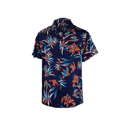 China Breathable Made In Different Kinds Of Short Sleeve Print Hawaiian Shirt Rayon Porcelain for sale