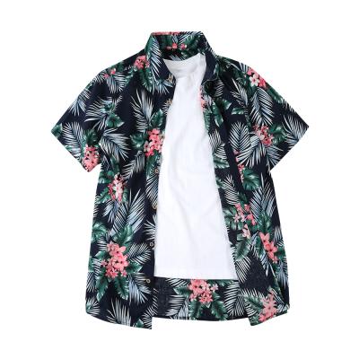 China Viable Wholesale Summer New Design Custom Fancy 100% Cotton Shirt Printing Mens Hawaiian for sale