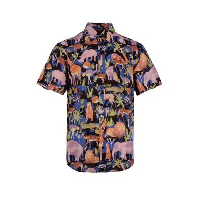 China Custom Personalized Designer Sustainable Fashion Summer Animal Print Shirt For Men for sale