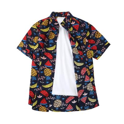 China Viable Accept OEM Funny Fruit New Pattern Multi Color Men Shirt Designs for sale