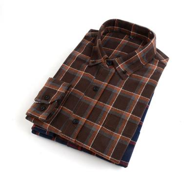 China Factory Direct Breathable Casual Style Flannel Plaid Shirt High Quality Men Styles Classic 100% Cotton for sale