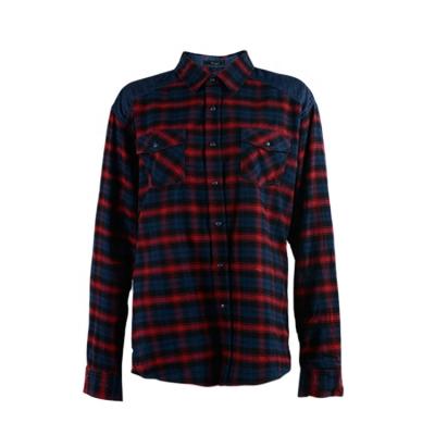 China Long Sleeve Flannel Shirt Breathable Hot Selling 100% Cotton Casual Plaid for sale