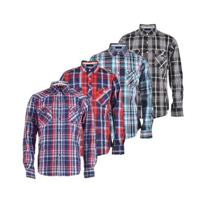 China Sustainable Good Quality Wholesale Fashion Designer Long Sleeve Yarn Dyed Checked 100% Cotton Man Casual Shirt for sale