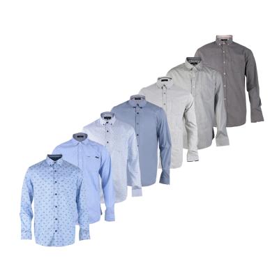 China Viable Hot Sale Cheap Italian Style Printed 100 Shirt Cotton Long Sleeve Photo Mens Dress Shirts For Office for sale