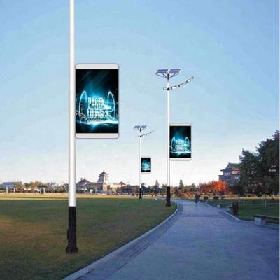 China Outdoor advertising led street pole lamp TOPLED P4 P5 P6 led display outdoor full color led display advertising panel screen for sale