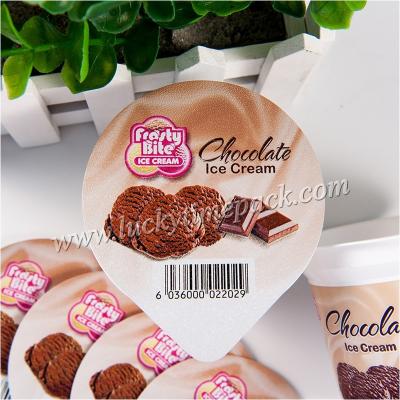 China Luckytime Lids Aluminum Foil Moisture Proof Custom Lids for PET pp yogurt cups for sale