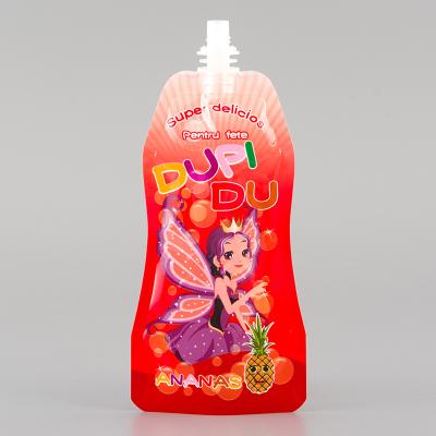 China Luckytime Moistureproof Manufacturer Supplies Customized Kids Hot Selling Yogurt Packaging Bags With Spout And Lid for sale