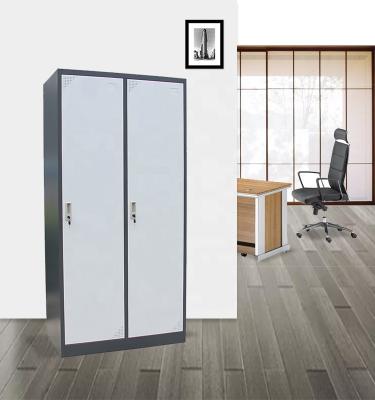 China JF-2B1A Hot Selling Steel Office Gym Locker Wardobe Cabinet For Hospital 2 Door Locker for sale